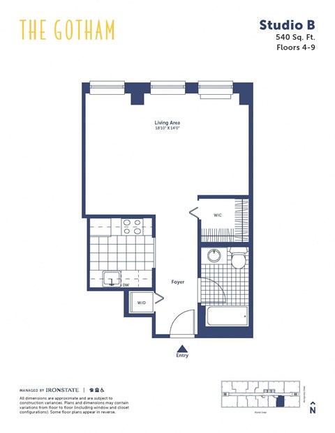 a floor plan of studio b studio apartment